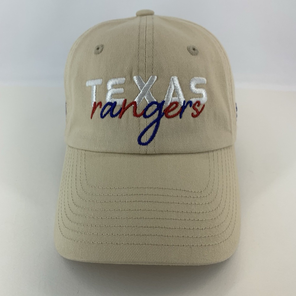 Texas Rangers Hat Women's Khaki MLB Adjustable Strapback Fanatics Baseball Cap
